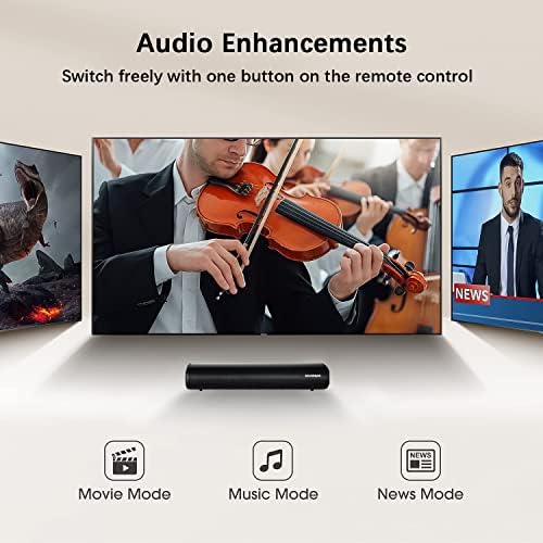  Soundbar per TV con subwoofer integrato |0, 3 modi EQ regolabili e parabole surround per casa
| Soundbar Haut Audio con