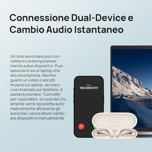  Mibro Open-Ear Pro Bluetooth Cuffie Bluetooth wireless per sport e guida
| Mibro Open-Ear Pro Auricolari ricarica rapid